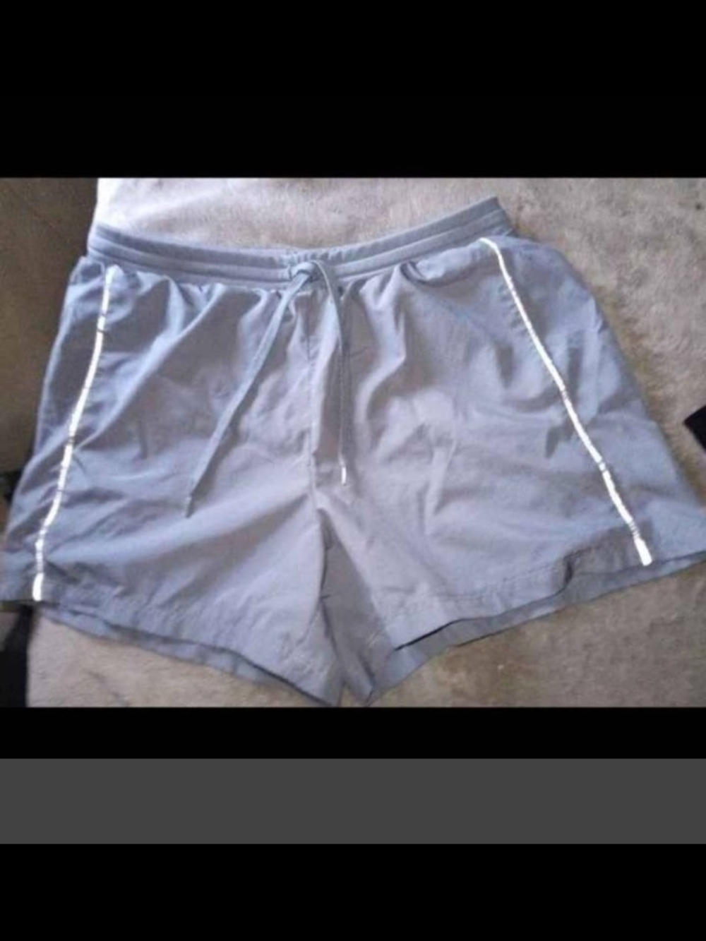 Women's Grey Athletic Shorts with Reflective Trim
